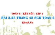 Bài 2.23 trang 42 SGK Toán 6 tập 1 Kết nối tri thức